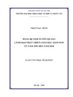 Đảng bộ tỉnh tuyên quang lãnh đạo phát triển giáo dục mầm non từ năm 1991 đến năm 2010 