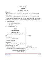 Giáo án Tiếng Việt 1 chủ điểm 4: Tập đọc Quyển vở của em