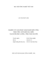 Nghiên cứu giải pháp nghèo bền vững theo tiêu chí nghèo đa chiều tại huyện phú lương, tỉnh thái nguyên 