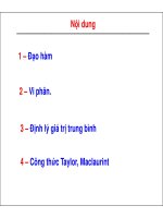 bài giảng đạo hàm và vi phân