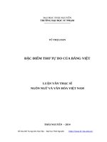 Đặc điểm thơ tự do của bằng việt 