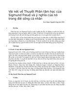 Vài nét về thuyết phân tâm học của sigmund freud và ý nghĩa của nó trong đời sống cá nhân