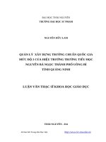 Quản lý xây dựng trường chuẩn quốc gia mức độ 2 của hiệu trưởng trường tiểu học nguyễn bá ngọc thành phố uông bí tỉnh quảng ninh 