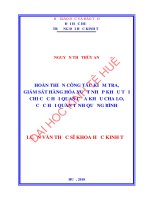 Hoàn thiện công tác kiểm tra, giám sát hải quan đối với hàng hóa xuất, nhập khẩu tại chi cục hải quan cửa khẩu cha lo, cục hải quan tỉnh quảng bình 