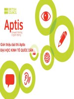 Giới thiệu bài thi Aptis ĐẠI HỌC KINH TẾ QUỐC DÂN