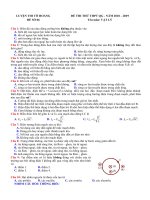 Đề thi thử THPT QG 2019   vật lý   luyện thi tô hoàng đề số 06   có lời giải