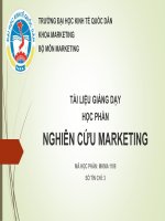Slide bài giảng Nghiên cứu Marketing (3 tín chỉ)