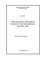 Công cuộc xóa đói, giảm nghèo ở huyện đại từ, tỉnh thái nguyên (giai đoạn 2001 2010) 