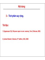 bài giảng tích phân 3  tích phân suy rộng