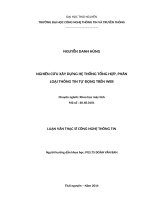 Nghiên cứu xây dựng hệ thống tổng hợp, phân loại thông tin tự động trên web 