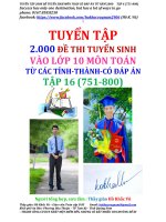 TUYỂN tập 2 000 đề TUYỂN SINH tập 16 751 800 