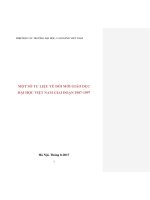 MỘT SỐ TƯ LIỆU VỀ ĐỔI MỚI GIÁO DỤC ĐẠI HỌC VIỆT NAM GIAI ĐOẠN 1987-1997