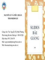 Slide bài giảng Nguyên lí và tiêu chuẩn Thẩm định giá (ĐH Kinh tế quốc dân)