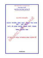 Hoàn thiện công tác thanh tra KTXH các cơ quan hành chính tại thanh tra tỉnh quảng nam 