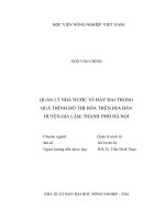 Quản lý nhà nước về đất đai trong quá trình đô thị hóa trên địa bàn huyện gia lâm, thành phố hà nội 