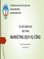 Slide bài giảng Marketing Dịch vụ công (ĐH Kinh tế quốc dân)