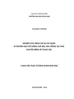 Nghiên cứu đánh giá sự đa dạng di truyền một số giống chè đặc sản trồng tại thái nguyên bằng kĩ thuật SSR 