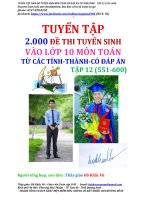 TUYỂN tập 2 000 đề TUYỂN SINH tập 12 551 600 