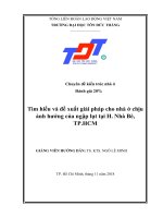 Tìm hiểu và đề xuất giải pháp cho nhà ở chịu ảnh hưởng của ngập lụt tại h  nhà bè, TP HCM