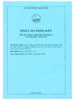 Nghiên cứu xác lập cơ sở khoa học cho xây dựng đô thị đại học phát triển bền vững đề xuất áp dụng cho dự án xây dựng đại học quốc gia hà nội tại hòa lạc