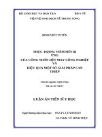 Thực trạng viêm mũi dị ứng của công nhân dệt may công nghiệp và hiệu quả một số giải pháp can thiệp 
