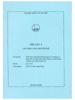 Phân tích, khai phá dữ liệu dạy học và thông tin phản hồi của sinh viên nhằm nâng cao chất lượng và hiệu quả quản lý đào tạo phụ lục 2 