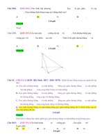 D09   góc giữa đường thẳng và mặt phẳng   muc do 1 