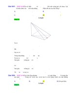 D04   QH VG trong hình chóp l1 (đáy tam giác, vuông cạnh bên)   muc do 4 