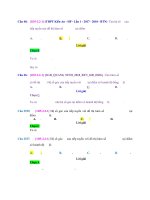 D02   tìm hệ số góc của tiếp tuyến   muc do 1 