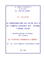 Giải pháp phát triển rừng trồng sản xuất trên địa bàn huyện hướng hóa, tỉnh quảng trị 