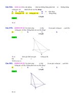 D04   QH VG trong hình chóp l1 (đáy tam giác, vuông cạnh bên)   muc do 1 