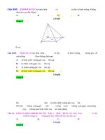 D05   QH VG trong hình chóp l2 (đáy h c n, vuông cạnh bên)   muc do 1 
