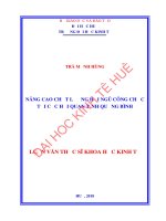 Nâng cao chất lượng đội ngũ công chức tại cục hải quan tỉnh quảng bình 