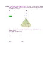 D05   hình nón nội tiếp ngoại tiếp khối chóp   muc do 4 