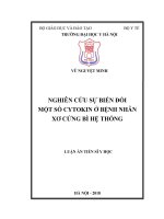 Nghiên cứu sự biến đổi một số cytokin ở bệnh nhân xơ cứng bì hệ thống (FULL TEXT)