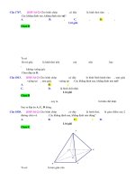 D06   QH VG trong hình chóp l3 (đáy h thoi, vuông cạnh bên)   muc do 2 