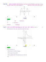 D01   nhận dạng 3 hàm số thường gặp (biết đồ thị, BBT)   muc do 3 