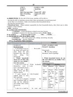 giáo án tiếng anh thí điểm lớp 10  học kì 1 (4 cột)