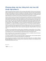 Phương pháp vừa học tiếng anh vừa trau dồi thuật ngữ pháp lý