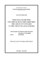 Tính toán cột bê tông cốt thép sử dụng thép CB500 theo TCVN 5574 2012 và tiêu chuẩn nga SP 63 13330 2012
