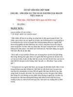 CƠ SỞ VĂN HÓA VIỆT NAM  CHỦ ĐỀ : VĂN HÓA CƯ TRÚ VÀ DI CHUYỂN CỦA NGƯỜI VIỆT