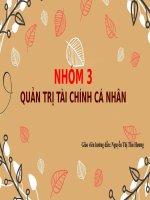 slide quản trị tài chính cá nhân