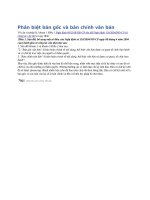 Phân biệt bản gốc và bản chính văn bản