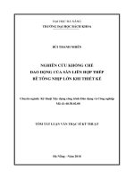Nghiên cứu khống chế dao động của sàn liên hợp thép bê tông nhịp lớn khi thiết kế