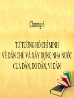 Chương 6  TƯ TƯỞNG HỒ CHÍ MINH VỀ DÂN CHỦ VÀ XÂY DỰNG NHÀ NƯỚC CỦA DÂN, DO DÂN, VÌ DÂN Slide hướng dẫn