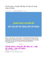 Chinh phục chuyên đề dãy số cấp số công cấp số nhân
