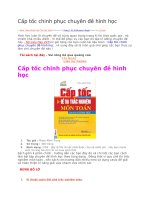 Cấp tốc chinh phục chuyên đề hình học