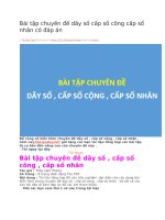 Bài tập chuyên đề dãy số cấp số công cấp số nhân có đáp án