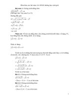 Khai thác các bài toán vô tỉ (dùng để dạy học hoặc làm sáng kiến kinh nghiệm)