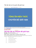 Tất tần tật về chuyên đề giới hạn